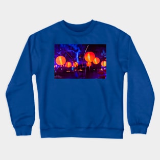 Beautiful lanterns at night Crewneck Sweatshirt